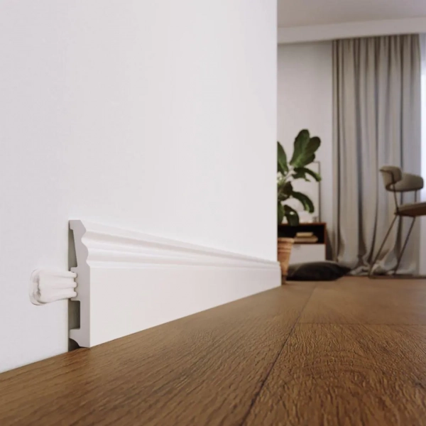 Sockelleiste - Arbiton STIQ STX820 weiß - 80 mm - Hamburger Fuussleiste