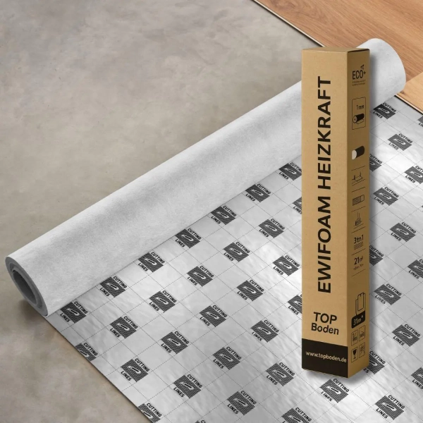 Universelle Unterlage - EWIFOAM HEIZKRAFT - 1,5 mm - für Vinylböden, Laminat und Holzböden