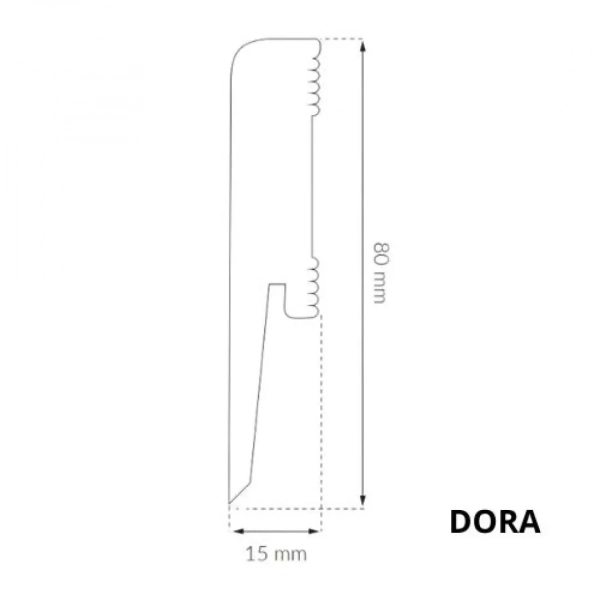 Sockelleiste - Arbiton DORA D0810 - 80 mm - Moderne Sockelleiste