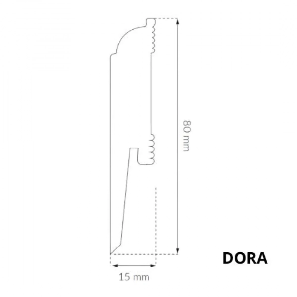 Sockelleiste - Arbiton DORA D0820 - 80 mm - Sockelleiste Berliner Profil