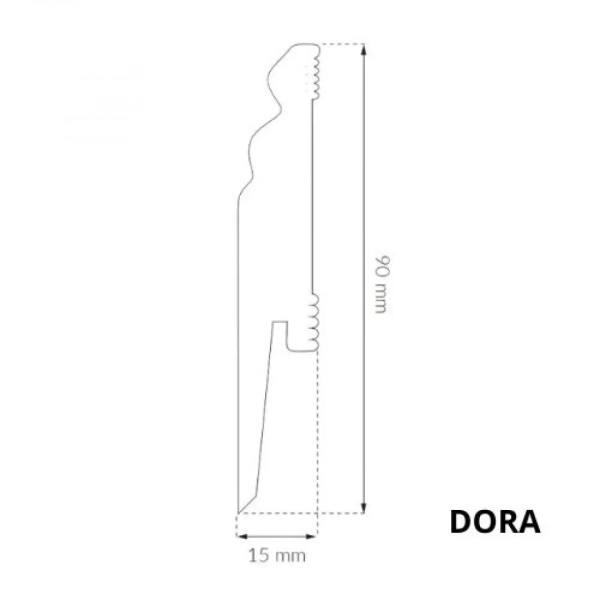 Sockelleiste - Arbiton DORA D0910 - 90 mm - Sockelleiste Berliner Profil