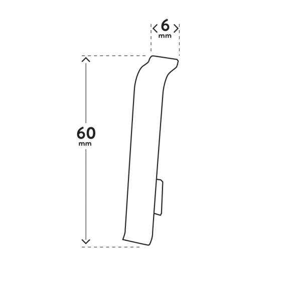 Verbinder - Arbiton VIGO 60 Eiche Vermont 107 - Sockelleisten Verbinder - 2 Stk.