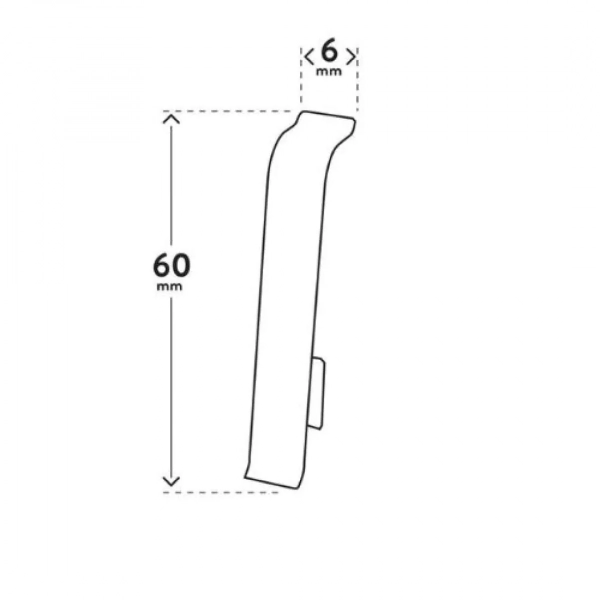 Verbinder - Arbiton VIGO 60 Eiche Newport 159 - Sockelleisten Verbinder - 2 Stk.