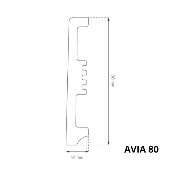 Fußleiste - Arbiton AVIA 80 mm - Sockelleiste weiß