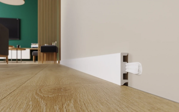 Fußleiste - Arbiton STIQ XL ST610 60 mm - Sockelleiste weiß