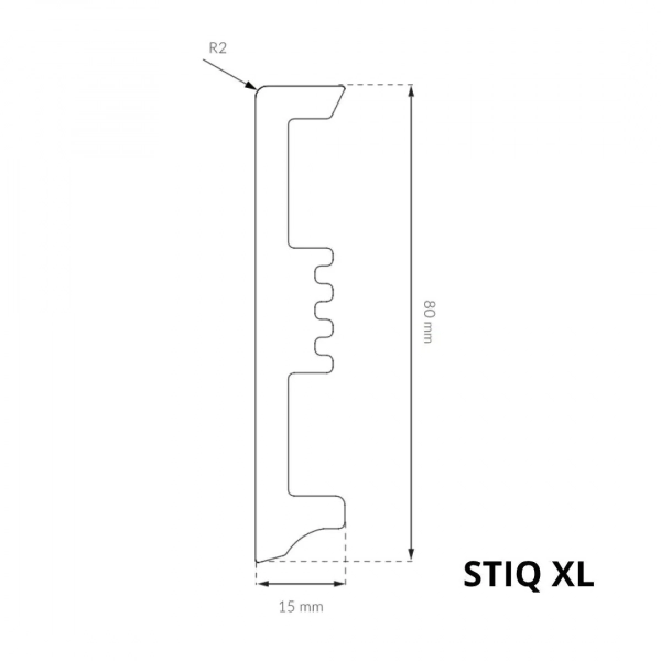 Sockelleiste - Arbiton STIQ XL ST810 schwarz - 80 mm - Fußleiste