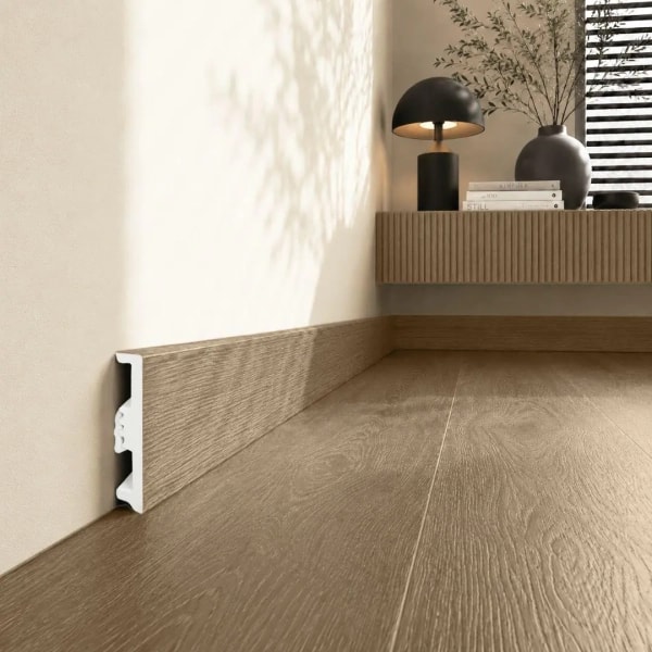Fußleiste - Arbiton STIQ XL WOOD 80 mm - Eiche Seul 122 - Sockelleiste Holzoptik