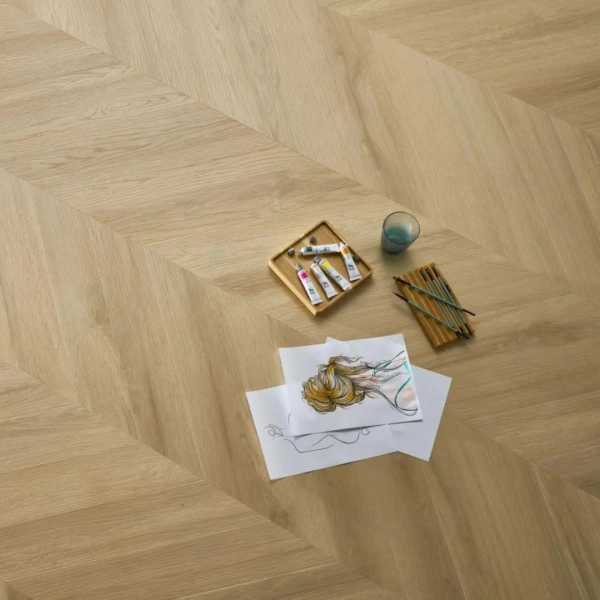 Vinyl Parkett - Chevron - Eiche Princeton (CLC 228) 5mm/0.55mm - Fischgräten Vinyl