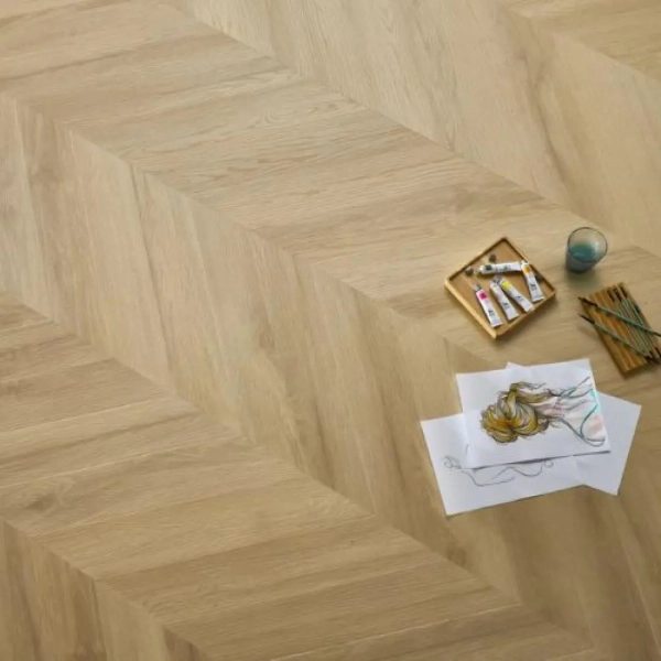 Vinyl Parkett - Chevron - Eiche Princeton (CLC 228) 5mm/0.55mm - Fischgräten Vinyl
