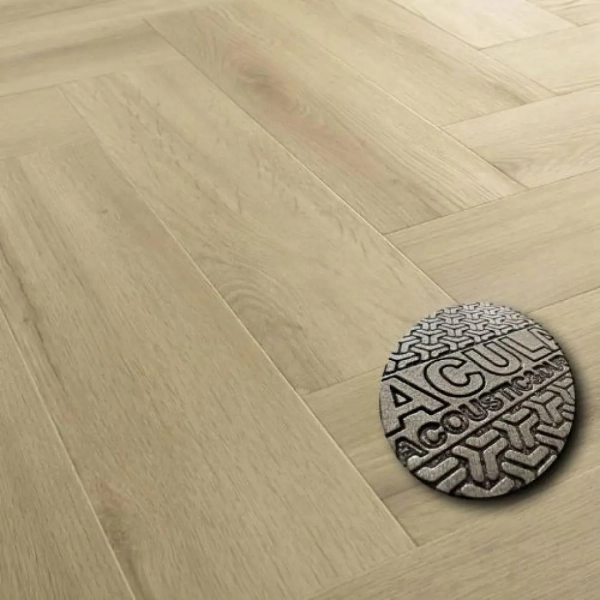 Fischgräten Vinyl - Herringbone EIR Acoustic Eiche Princeton (CASA 228) 6.3mm/0.55mm - Klick Vinyl mit Trittschalldämmung