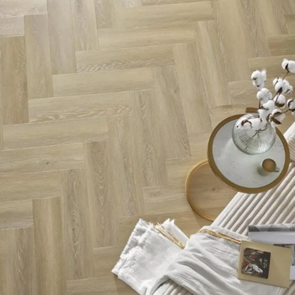 Fischgräten Vinyl - Herringbone EIR Acoustic Eiche Deventer 6.3mm/0.55mm - Klick Vinyl mit Trittschalldämmung