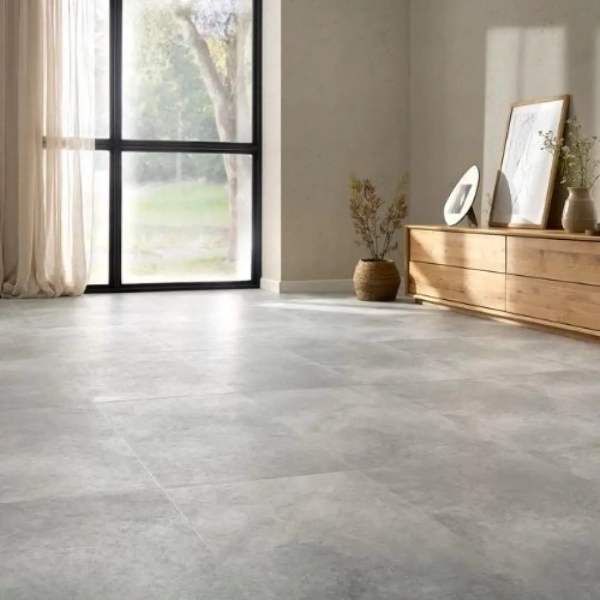 Klick Vinyl mit Trittschalldämmung Fliesenoptik - XXL - Ribeira Silver - 91,4 x 45,7 cm - Vinylboden Steinoptik