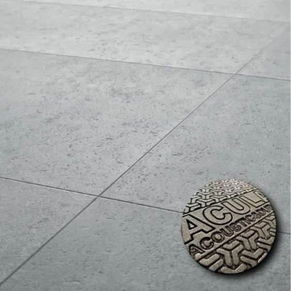 Klick Vinyl mit Trittschalldämmung Fliesenoptik - XXL - Ninaventura Grey - 91,4 x 45,7 cm - Vinylboden Betonoptik