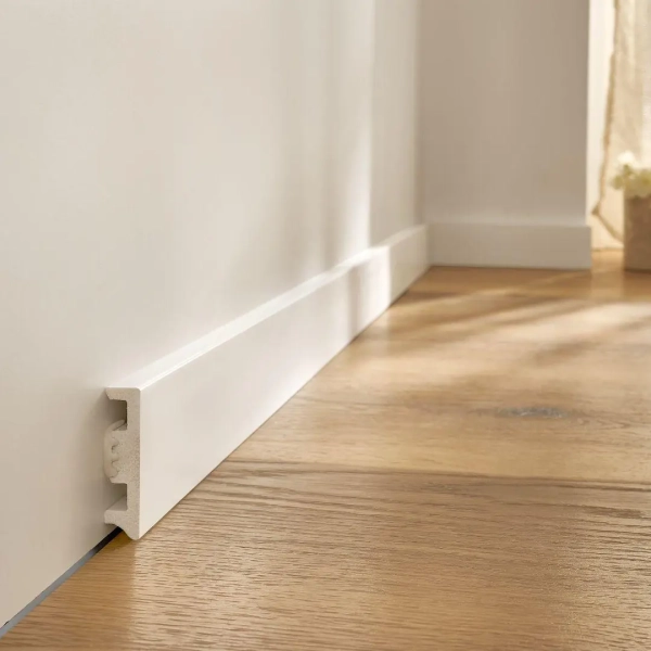 AVIA XL - Sockelleisten Weiß zum Kleben - 60 mm
