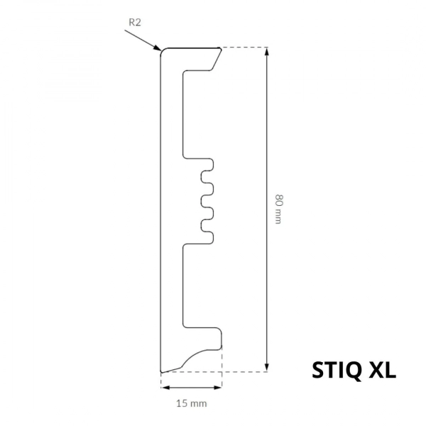 Fußleiste - Arbiton STIQ XL ST810 80 mm - Sockelleiste salvia