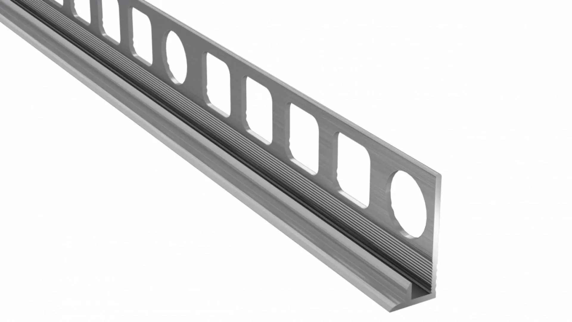 Treppenkantenprofil Arbiton PRO S1 - Gebürstetes Silber B1 - 2 m - Treppenleisten