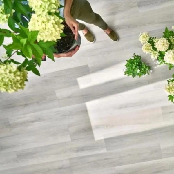 Vinylboden mit Trittschalldämmung Eiche Whitecreek – 5.3mm/0.55mm – Klick Vinyl