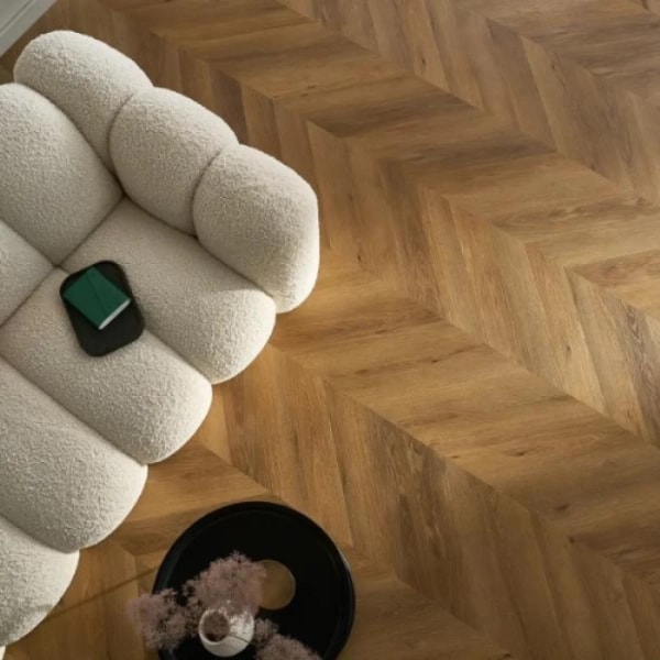 Vinyl Parkett - Chevron - Eiche Frisco (CLC 41472) 4.5mm/0.3mm - Fischgräten Vinyl