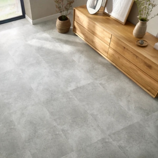 Klick Vinyl Fliesenoptik - XXL - Naturstein Ribeira Silber - 91,4 x 45,7 cm - Vinylboden Fliesenoptik