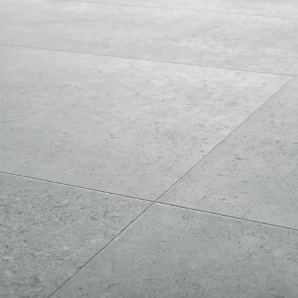Klick Vinyl Fliesenoptik - XXL - Beton Ninaventura Silber - 91,4 x 45,7 cm - Vinylboden Betonoptik