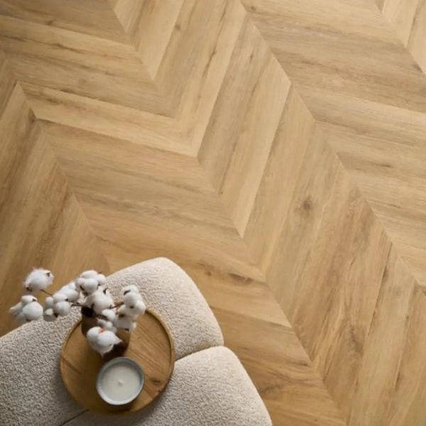 Chevron Parkett WEMBLEY (Naturholz) Eiche - 5mm/0.55mm