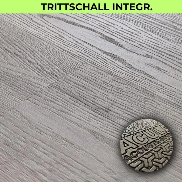 Klick Vinylboden Scandinavian Eiche - 5,3mm/0.3mm mit Trittschalldämmung
