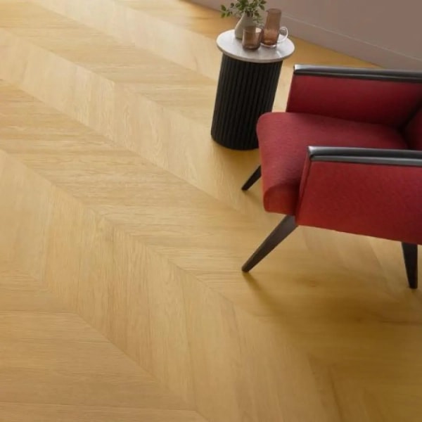 Vinyl Parkett - Chevron - Eiche Virgin (CLC 227) 5mm/0.55mm - Fischgräten Vinyl