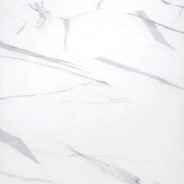 Klick Vinyl Fliesenoptik - XXL - Stein Schnee Carrara - 91,4 x 45,7 cm - Marmor Optik