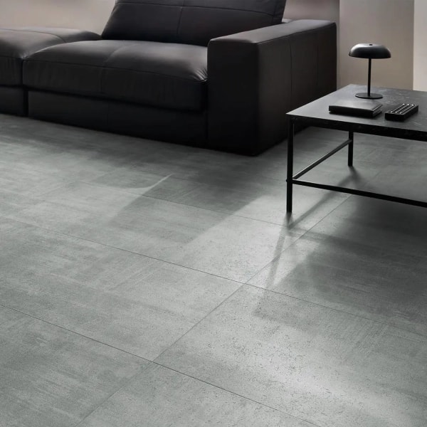 Klick Vinyl Fliesenoptik - XXL - Amadora Grau - 91,4 x 45,7 cm - Vinylboden Betonoptik