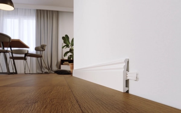Sockelleiste - Arbiton STIQ STX820 weiß - 80 mm - Hamburger Fuussleiste