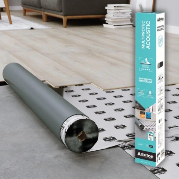 Trittschalldämmung Laminat - Multiprotec Acoustic 3in1 - 2 mm - Laminat Unterlage