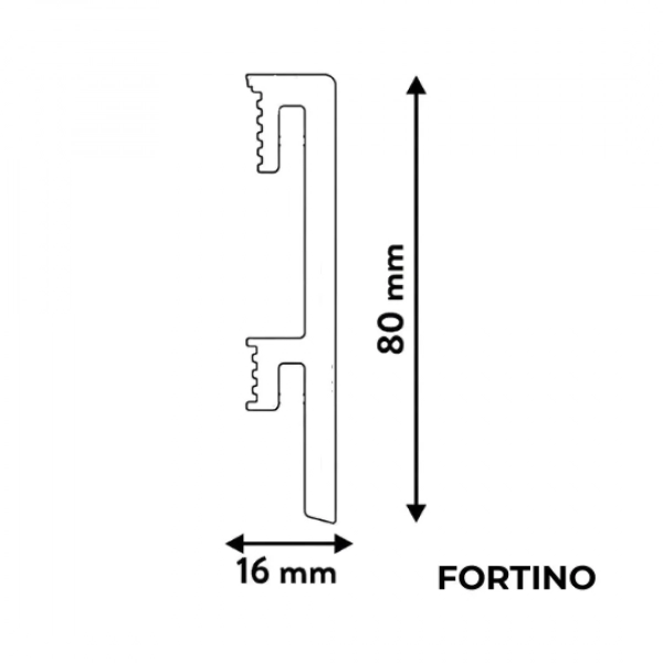 Fußleiste - Arbiton FORTINO 80 mm - Sockelleiste schwarz