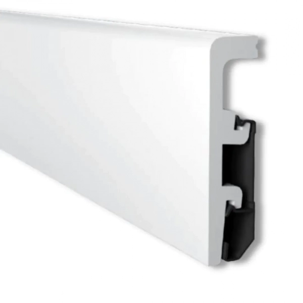 Sockelleiste - Arbiton VEGA P0810 - 80 mm - Weiß - Kabelkanal Fußleiste