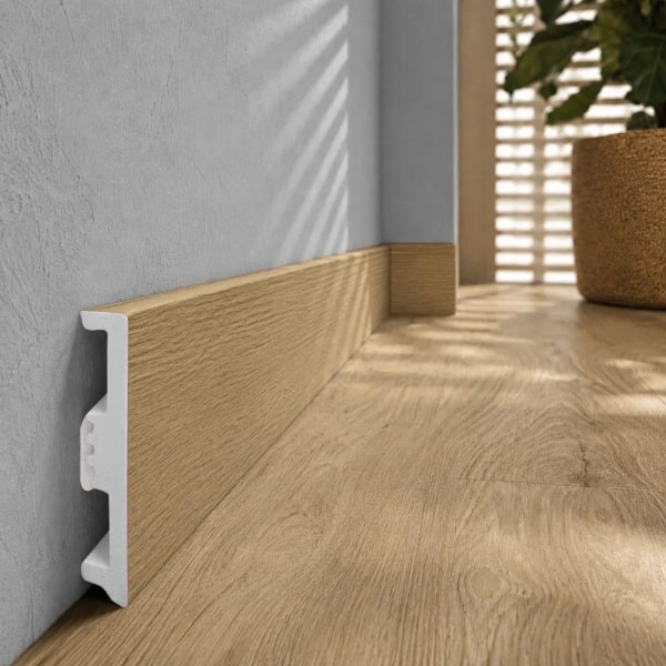 Fußleiste - Arbiton STIQ XL WOOD 80 mm - Eiche Faro 124 - Sockelleiste Holzoptik
