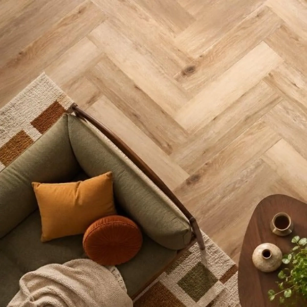Fischgräten Vinyl - Herringbone Eiche English - 4.5mm/0.55mm - Klick Vinyl