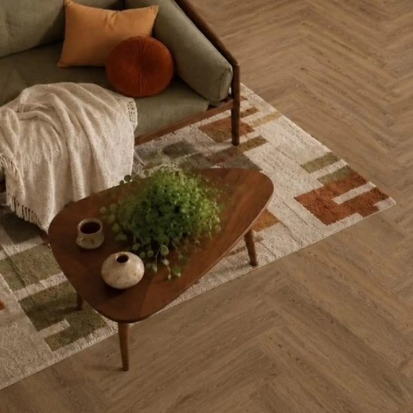 Fischgräten Vinyl - Herringbone Eiche Dark - 4.5mm/0.55mm - Klick Vinyl
