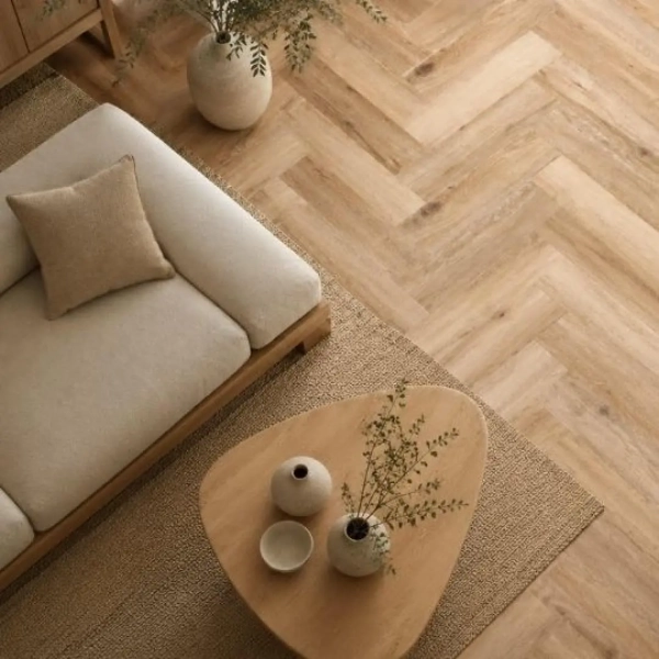 Fischgräten Vinyl - Herringbone Eiche English - 2.5mm/0.55mm - Klebenvinyl