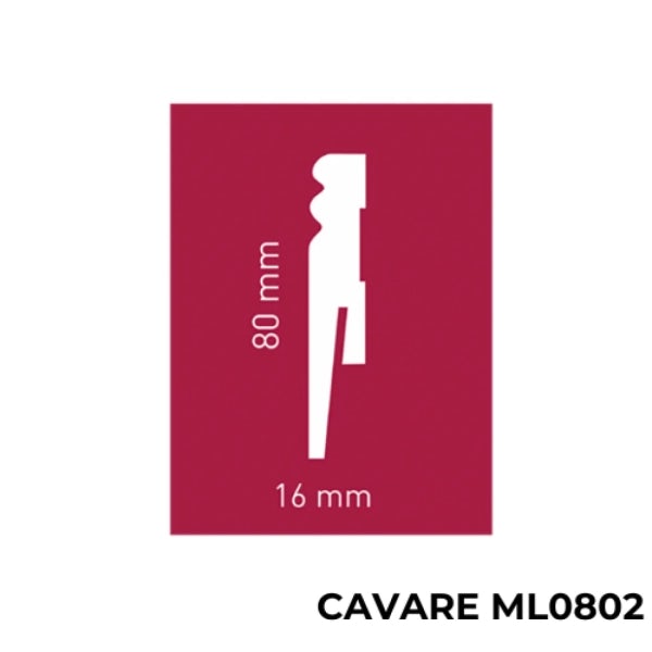 CAVARE ML0802 Grau - Hamburger leiste 80 mm