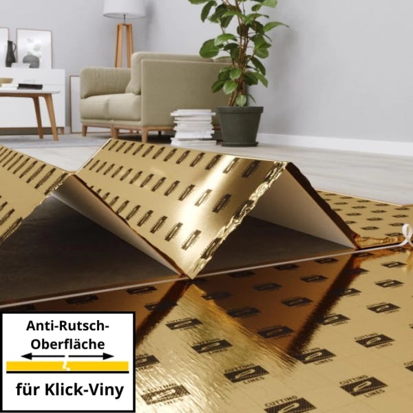  Trittschalldämmung für Vinyl Designbeläge 1,5mm | Anti-Rutsch-Oberfläche 