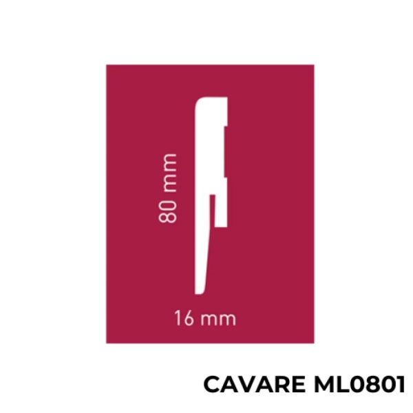 CAVARE ML0801 Grau - sockelleisten mdf - 80mm 
