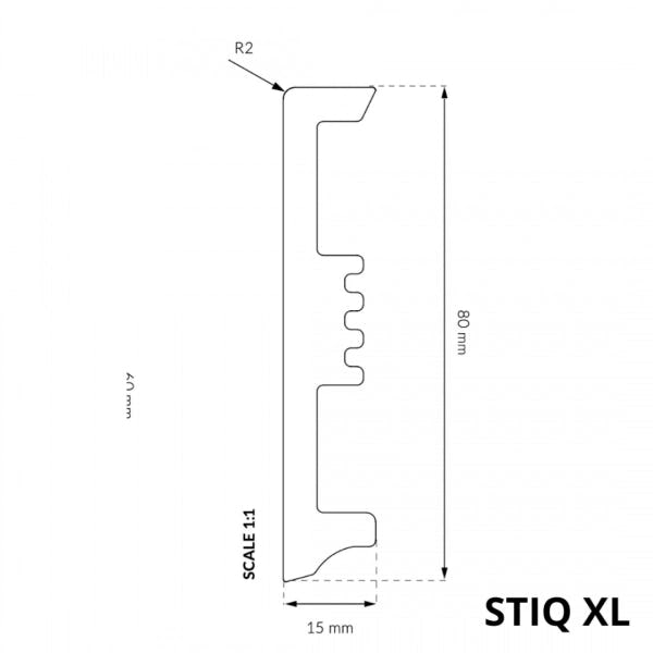 Sockelleisten Weiß 100mm |  STIQ XL ST110  | 2200mm x 100mm